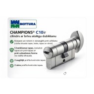 31x31mm Cilindras C10 su rankenėlė su 5 raktais 