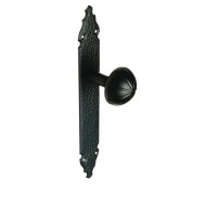Door Handle with Cover Plate, Black