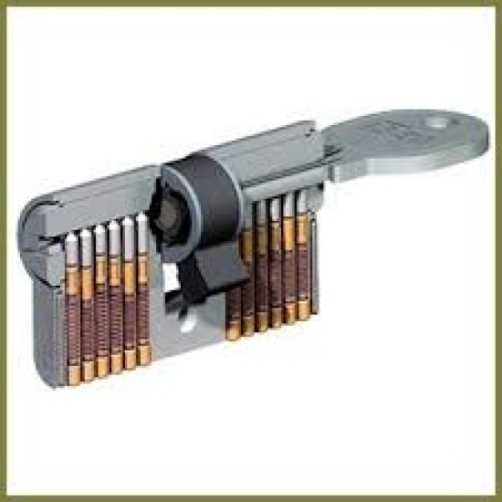 Cilindras su pasukama rankenėle 40x35 Chromas R6