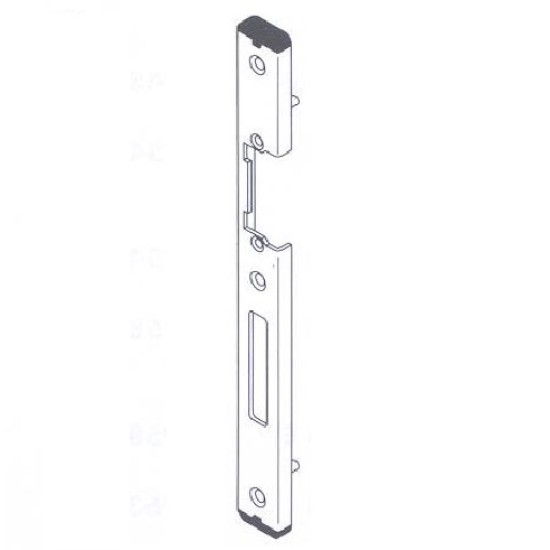 Strike Plate, White Zinc
