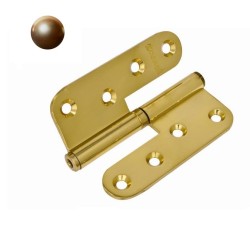 Plieninis vyris 100x80x3 mm, kairysis, bronza
