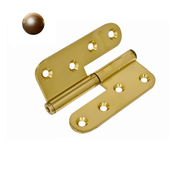 Plieninis vyris 100x80x3 mm, kairysis, bronza