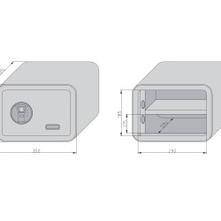 „mySafe 350 FP“ žalias obuolys, saugus su biometrine spyna 250x350x280 mm