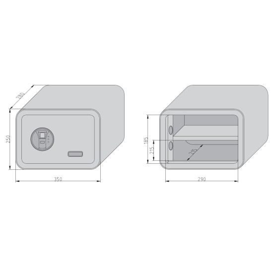 „mySafe 350 FP“ žalias obuolys, saugus su biometrine spyna 250x350x280 mm