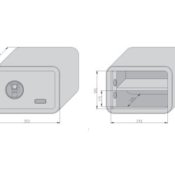 „mySafe 350 FP“ uoga seifas su biometrine spyna 250x350x280mm