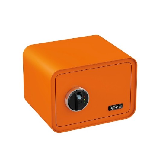 „mySafe 350 FP“ oranžinis, seifas su biometrine spyna 250x350x280 mm