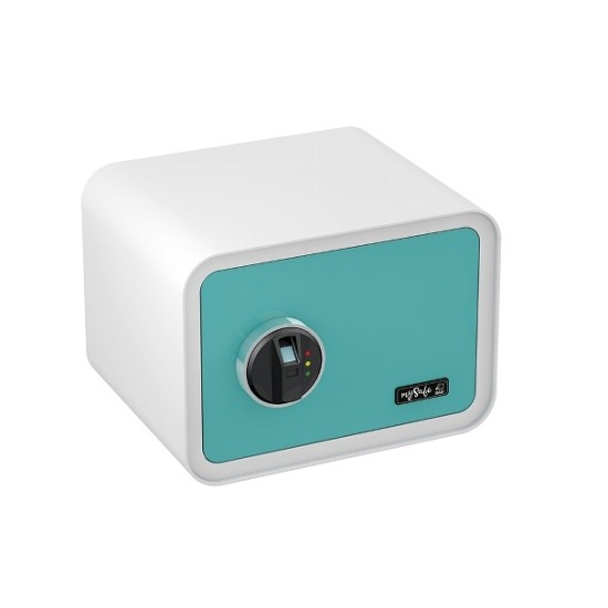 „mySafe 350 FP“ balta-mėlyna, seifas su biometrine spyna 250x350x280 mm