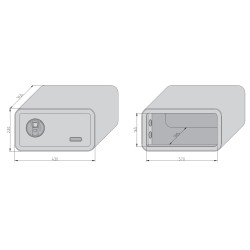 „mySafe 430 FP“ žalias obuolys, seifas su biometrine spyna 230x430x350 mm