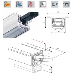 Priešgaisrinis slenkstis metalinėms durims 400mm