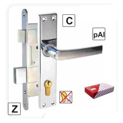 ZV45 cinkuotas korpusas, poliruotos rankenos, chromuotos apdailos, be cilindro mechanizmo