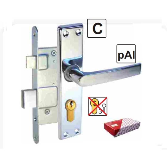 ZV45 cinkuotas korpusas, poliruotos rankenos, chromuotos apdailos, be cilindro mechanizmo