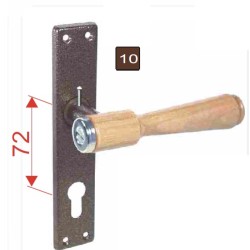 Medinės rankenos, dažytos apdailos (72mm)