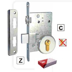 ZV5 cinkuotas korpusas, chromuota apdaila, be rankenų, be cilindro mechanizmo