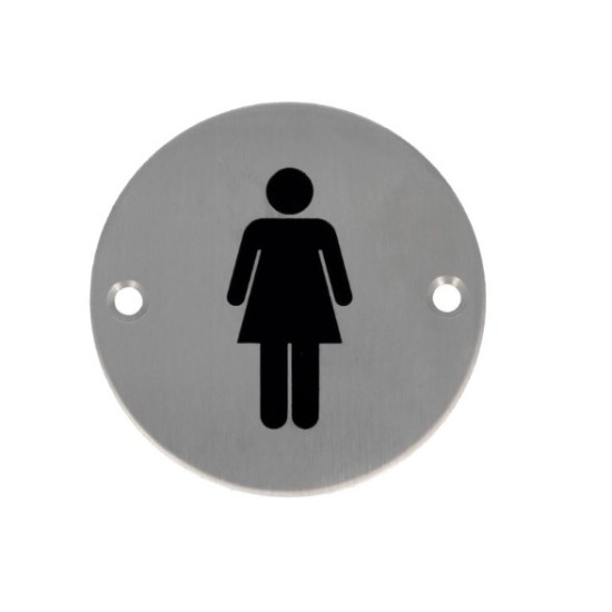 Durų plokštelė su užrašu moterų WC