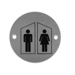 Durų plokštelė su užrašu WC
